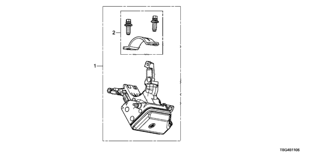 2017 Honda Civic  Holder Set, Column Diagram for 06352TAAJ11