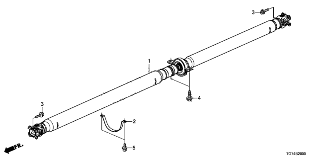 2021 Honda Pilot  Protector, Shaft (No.1) Diagram for 40540TZ6A00