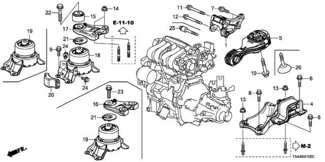 2015 Honda Fit  Bolt, Flange 12X45 Diagram for 90161SWP003