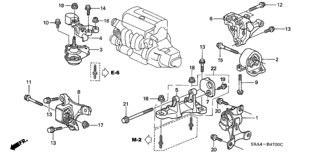 2005 Honda CR-V  Bolt, Flange (12X104.5) Diagram for 90174S7D000