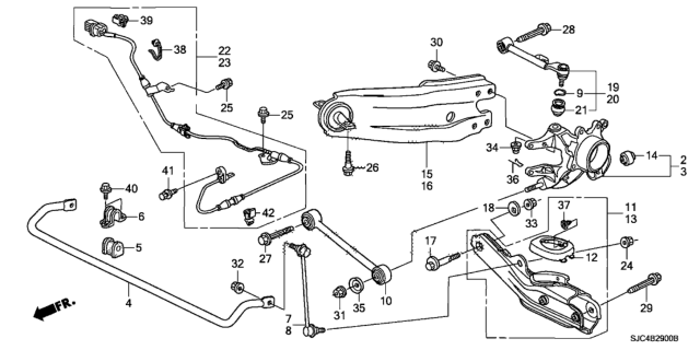 2013 Honda Ridgeline  Clamp Wire Diagram for 42514SENH01