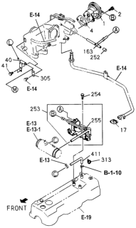 1994 Honda Passport Hose, Rubber Diagram for 8970350711