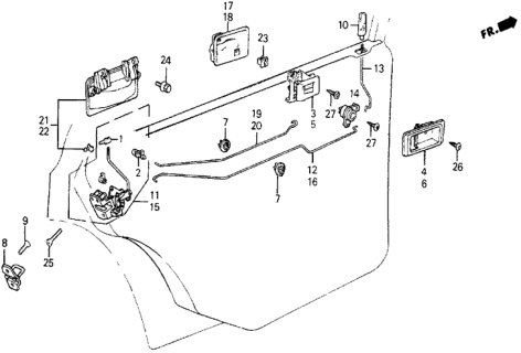 1985 Honda Civic  Handle Assy., L. Inside *YR82L* (Mitsui) (ARK TAN) Diagram for 75520SB4013ZD