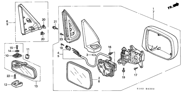2000 Honda CR-V  Screw-Washer (5X12) Diagram for 90145S50003