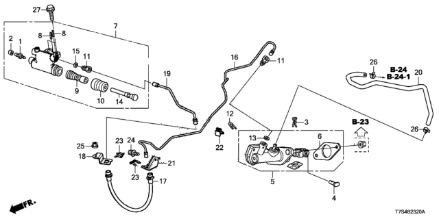 2018 Honda HR-V  Master Cylinder Assembly, Clutch Diagram for 46925T5PA02