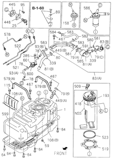 2001 Honda Passport  Pump, Fuel Diagram for 8253265901