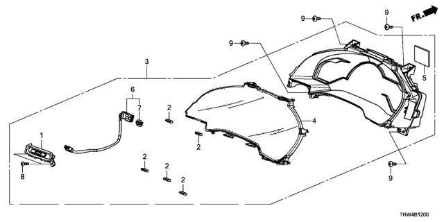 2020 Honda Clarity Plug-In Hybrid  Lens Assy. Diagram for 78156TRTJ01