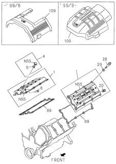 1998 Honda Passport  Gasket, Head Diagram for 8971723940