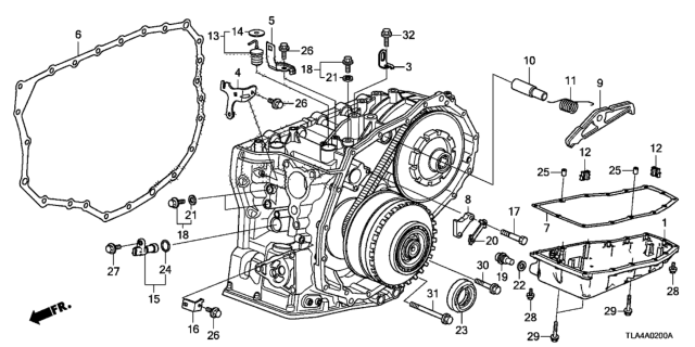 2020 Honda CR-V  Spring, Parking Pawl Diagram for 24563RJ2000