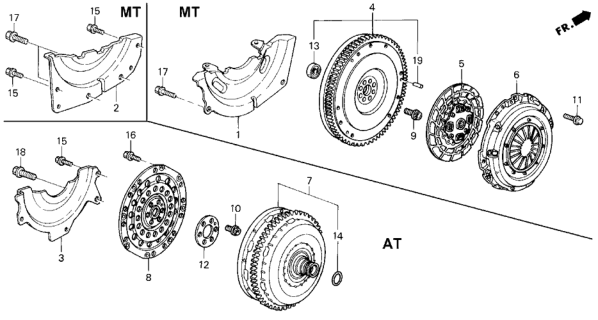 1994 Honda Del Sol Disk, FRiction Diagram for 22200P54000