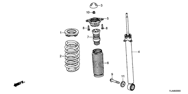 2017 Honda CR-V  Spring, Rear Diagram for 52441TLBA12
