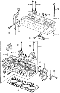 1979 Honda Prelude Guide, Exhuast Valve Diagram for 12205689300
