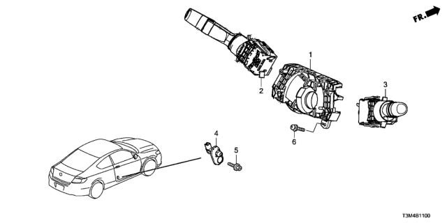 2017 Honda Accord  Body Sw Diagram for 35251TV0B02