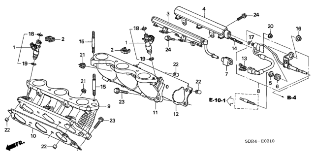2006 Honda Accord Hybrid Bolt, Stud (8X60) Diagram for 90103RCJA00