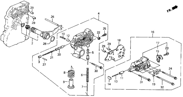 1990 Honda Accord  Bolt, Stopper (6MM) Diagram for 90089PK4000
