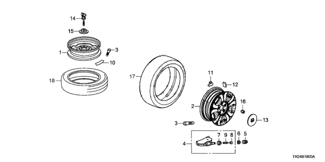 2012 Honda Civic  Cap Assembly, Aluminum Wheel Center Diagram for 44732SNCA01