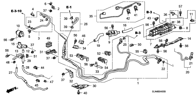 2007 Honda Fit  Clamp A, Drain Tube Diagram for 91592SLNA01