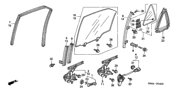 2002 Honda Accord  Sticker (Ulev) Diagram for 75737S4KA30