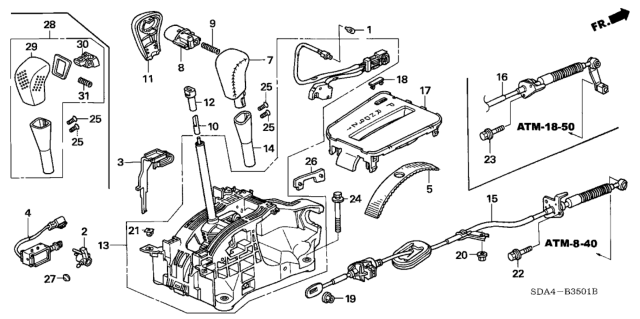 2005 Honda Accord  Plate, Detent Diagram for 54020SDCA81