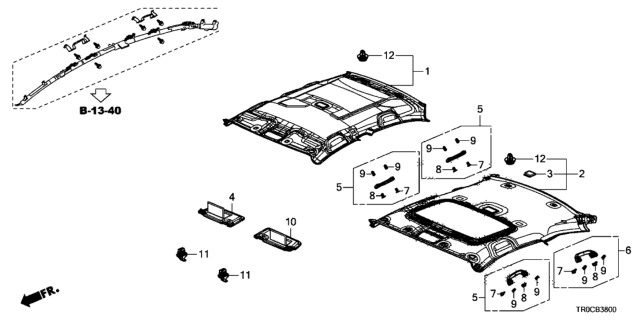 2015 Honda Civic Grab Rail Assy. *NH686L* (QP LIGHT WARM GRAY) Diagram for 83240TM8A01ZA