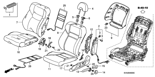 2008 Honda Civic Cover, L. Reclining (Inner) *NH598L* (ATLAS GRAY) Diagram for 81648SNAA11ZA
