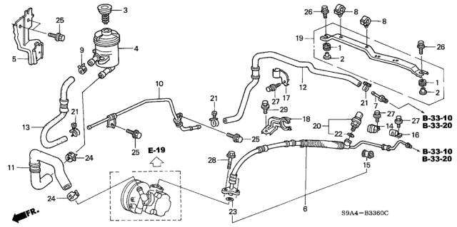 2005 Honda CR-V  Stay, Feed Hose Diagram for 53745S9AA00