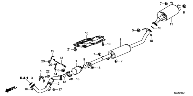 2016 Honda CR-V  Gasket, Muffler Diagram for 18303SP0003