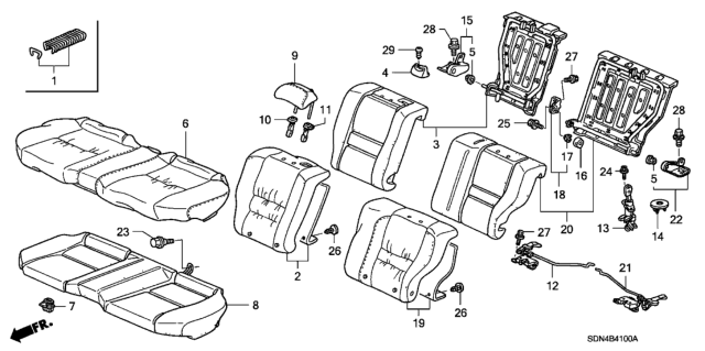 2004 Honda Accord Screw, Evatite (4X12) Diagram for 90123SV4003