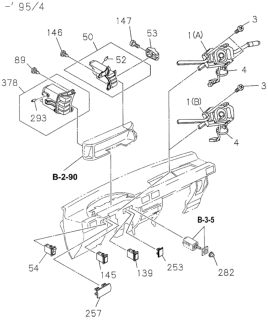 1994 Honda Passport  Cover, Switch Hole Diagram for 8944174182