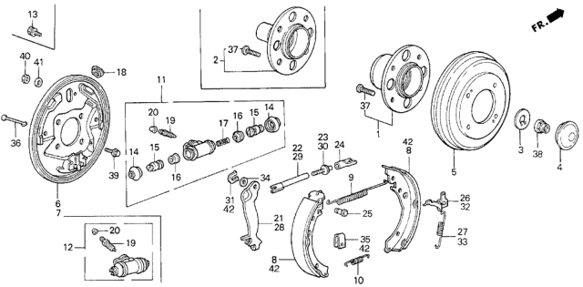 1989 Honda Civic  Washer, Wave Diagram for 43379SA5003