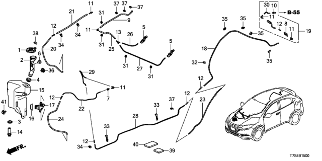 2018 Honda HR-V  Tube 4X7X1700 Diagram for 76897T7WA01