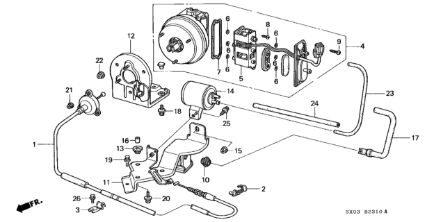 1996 Honda Odyssey  Bolt, Flange (6X10) Diagram for 960010601007