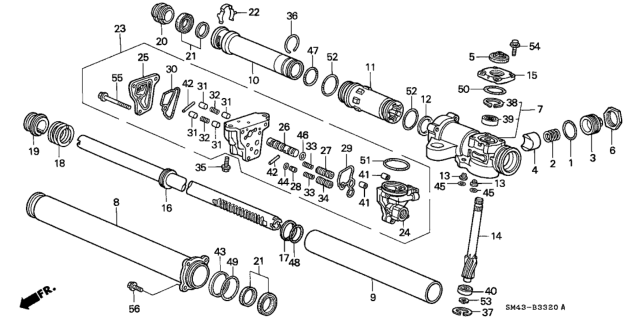 1993 Honda Accord  Seal, Port (Nok) Diagram for 53660SK7J51
