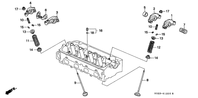 1996 Honda Civic Spring, Valve (Green) (Nippon Hatsujo) Diagram for 14761P2C003