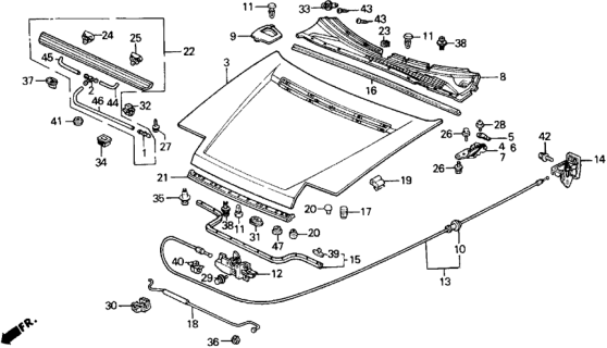 1989 Honda Prelude  Clip, Tube (7MM) Diagram for 90652SB2023
