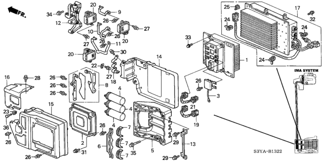 2006 Honda Insight  Cover B, Pdu Diagram for 1B645PHM000