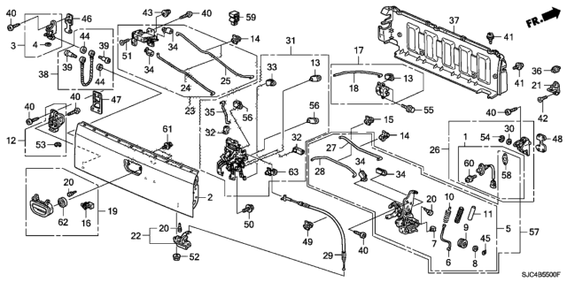 2006 Honda Ridgeline Bolt Assy., Bed Lining Diagram for 90108SJCA00