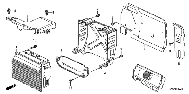 2011 Honda Civic  Cover A, Pdu Diagram for 1B610RMX000