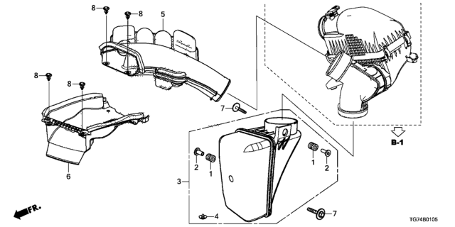 2017 Honda Pilot Guide, Air Diagram for 17248RLVA00