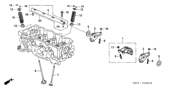 2000 Honda Insight Seat, Valve Spring Diagram for 14775P08000