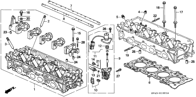 1994 Honda Accord  Bolt-Washer (12X199) Diagram for 90006PT0003