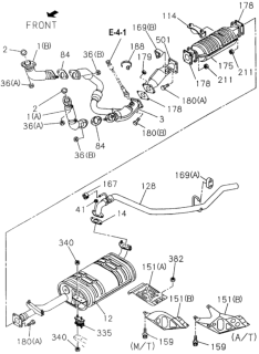 1995 Honda Passport  Gasket Exh Pipe To Diagram for 8973814560