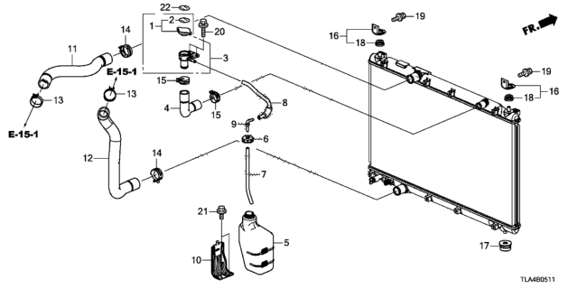 2017 Honda CR-V Hose, Water Filler Diagram for 190515PHA00
