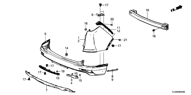 2018 Honda CR-V Sensor Assy., Kick Diagram for 74985TLAA51