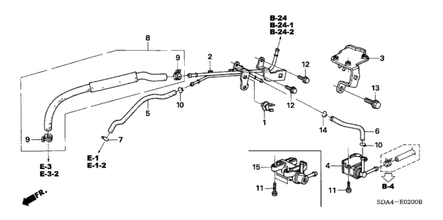 2006 Honda Accord  Valve, Purge Control Solenoid Diagram for 36162RADL11