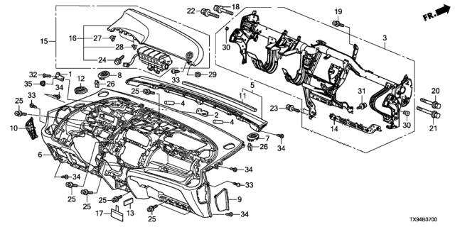 2014 Honda Fit EV  Screw, Flat (4X16) Diagram for 93600040161A