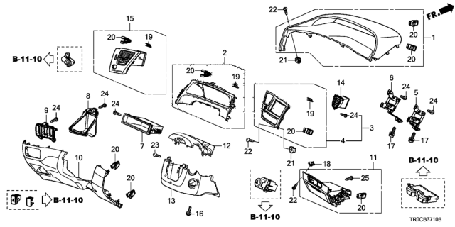 2015 Honda Civic Screw Tapping 4X1 Diagram for 77317TR6C01
