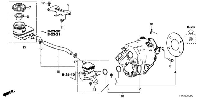 2019 Honda Accord  Hose Diagram for 46672TVAA01
