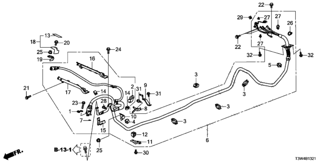 2017 Honda Accord Hybrid  Stay, Compressor Hv Conn Diagram for 388955K1A10