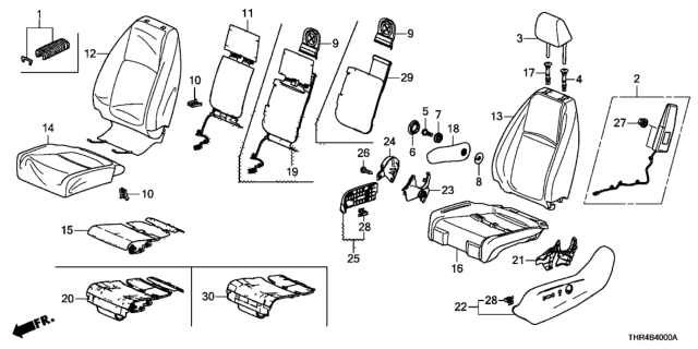 2021 Honda Odyssey Cover L, R*NH900L* Diagram for 81648TBAA11ZA